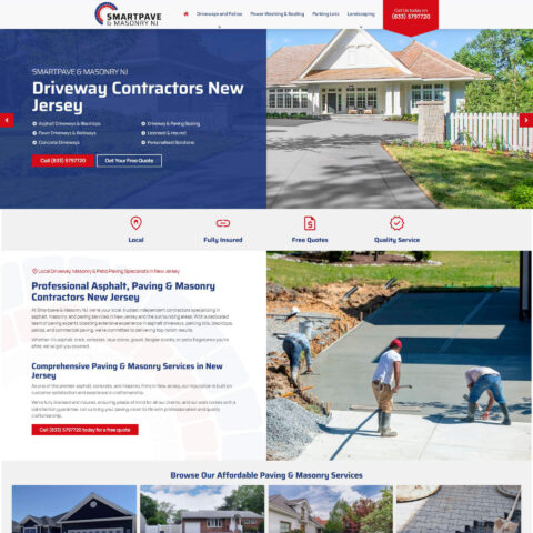 paving and masonry company website design in Altrincham